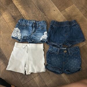 Set of Four Stylish Girls' Shorts